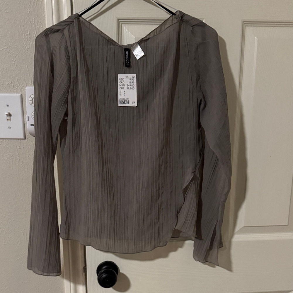 Zara Sheer Black Blouse